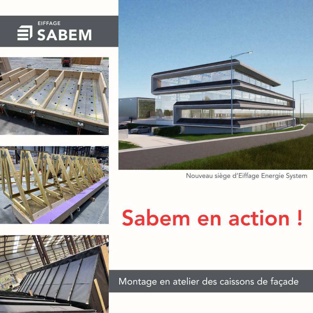 Réalisation des caissons de façade en atelier - Sabem